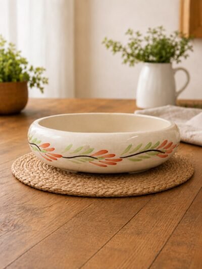Premium Hand-Painted Oval Ceramic Bonsai Pot