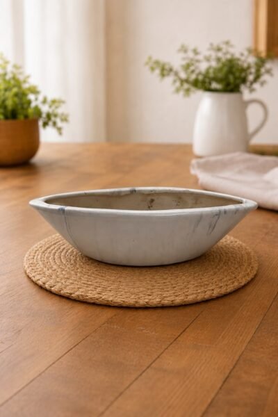 Premium White Oval Ceramic Bonsai Planter Pot