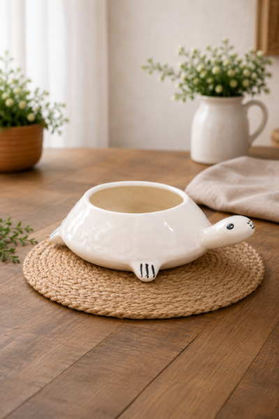 Premium Ceramic Turtle Planter Pot