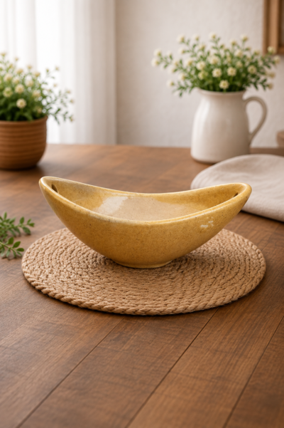 Mustard Yellow Ceramic Planter Pot